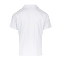 White short sleeve polo shirt with clean back panel ideal for decoration