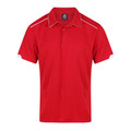Mens Contrast Knit Polo Shirt Piping__Red White Mens Contrast Knit Polo Shirt Piping__Red White