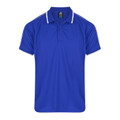 Mens Contrast Dri-Wear Antibacterial Raglan Polo Shirts online_Royal White