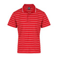 Mens Striped Dri-Wear Active Teamwear Polo Shirt_Red White
