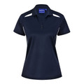 Ladies Sustainable Poly/Cotton Contrast Polo Shirt_Navy White