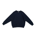 Navy Plain COCO unisex cotton-rich crew neck sweater (350gsm) with brushed fleece lining and tearaway label, ideal for printing and brand customization.