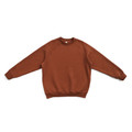 Toffee Brown Plain COCO unisex cotton-rich crew neck sweater (350gsm) with brushed fleece lining and tearaway label, ideal for printing and brand customization.
