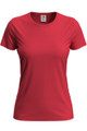 Scarlet Red DALLAS Women T-Shirt Eco Classic, featuring a classic fit and constructed from soft, 185gsm 100% cotton jersey. This eco-friendly shirt is a comfortable and durable staple.