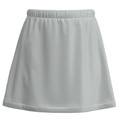 Silver grey cotton skort with elasticated waistband and flat front panel ideal for decoration