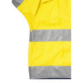 Hi-vis yellow ripstop shirt with reflective silver tape stripes and mesh ventilation panels