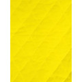 Close-up of bright yellow quilted lining panel from a hi vis 3-in-1 drill jacket