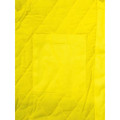 Bright yellow hi vis drill jacket with chest pocket and flat front panel ideal for decoration