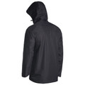 Bisley Lightweight Waterproof Rain Jacket, a durable and packable outer layer with a concealed hood, ideal for workwear or severe weather protection.