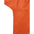 Orange hi-vis drill shirt showing short sleeve with elastic underarm gusset detail