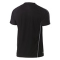 Black Bisley Cool Mesh Tee with Reflective Piping, a breathable, quick-dry t-shirt ideal for hot weather workwear or safety uniforms.