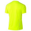 Safety yellow cool mesh crew neck tee, rear view showing reflective piping along shoulders and side seams
