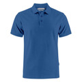 Men's cotton polo shirt in Neptune blue with classic collar and button placket