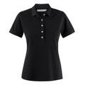 Womens Modern Cotton/Lycra Polo Shirt - Black Womens Modern Cotton/Lycra Polo Shirt - Black