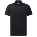 Black Chisholm Men's Sustainable Jacquard Knit Polo Shirt, an eco-friendly shirt featuring a distinctive jacquard texture, ideal for smart casual or corporate wear.