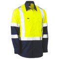 Bisley X Taped Biomotion Two Tone Hi Vis Lightweight Drill Shirt Bisley X Taped Biomotion Two Tone Hi Vis Lightweight Drill Shirt