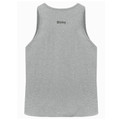 Grey marle cotton jersey singlet back view with Bisley logo print at upper back