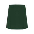 Forest green kids microfibre skort with wide flat waistband and side panels