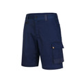 Navy utility cargo work shorts with side cargo pocket and belt loops