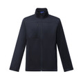Navy Amos Men's Sustainable Softshell Corporate Jacket, made from recycled materials, ideal for professional uniform and eco-friendly business wear.