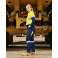 Bisley Womens X Airflow Taped Stretch Ripstop Vented Cargo Pant in Navy/Yellow