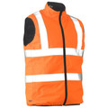 Bisley Mens Taped Hi Vis Reversible Puffer Vest -Orange