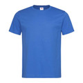 Royal blue crew neck t-shirt with short sleeves and smooth cotton jersey fabric ideal for decoration