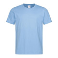 Mens Heavyweight Cotton Comfort Crew Neck Tee - Light Blue