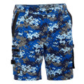 Bisley Mens Flex & Move Stretch Canvas Camo Cargo Short - Marine Digital
