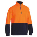 Bisley Mens Hi Vis Polar fleece Zip Pullover Bisley Mens Hi Vis Polar fleece Zip Pullover
