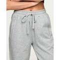 Grey marle unisex track pants with drawstring waist and side pockets in double knit fabric