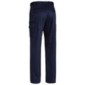 Navy cargo work pants with multiple pockets including side cargo pocket and back patch pockets