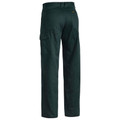 Bottle green cargo pants with side utility pocket and belt loops shown from rear angle