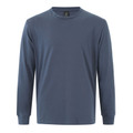Mens Premium Cotton Face Jersey Long Sleeve Tee - Slate Blue