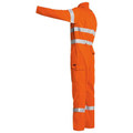 Hi-vis orange flame resistant coverall with silver reflective tape bands on chest, arms and ankles