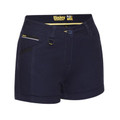 Bisley Womens Flex & Move Mid Rise Short Shorts in Navy