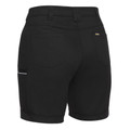 Black Towler Bisley Women's Mid-Rise Stretch Cotton Shorts, comfortable and durable workwear shorts with a flattering mid-rise fit and stretch fabric.