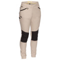 Stone work pants with black reinforced knee panels and utility pockets