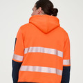 LALOR high-visibility fleece hoodie with segmented reflective tape for maximum comfort and day/night work safety compliance.