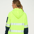 LALOR high-visibility fleece hoodie with segmented reflective tape for maximum comfort and day/night work safety compliance.