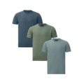 3 Pack of Mens Premium New Tech Cotton Face Tshirt - Slate, Mineral Green, Pastel Blue