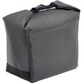Charcoal grey insulated cooler bag with black base panel and carry handles