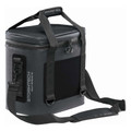 Charcoal grey Stormtech 15-can cooler bag with welded seams, zip closure, carry handle and adjustable shoulder strap