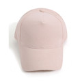 Soft petal pink cap with textured jacquard fabric and structured five panel construction