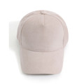 Soft petal pink textured baseball cap with curved brim and structured 5-panel construction
