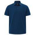 Ocean Blue Men's Ultrafine Cotton Pique Polo Shirt, a premium basic top ideal for corporate wear, uniforms, or smart-casual attire.