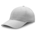 Light grey premium cotton cap with structured six-panel crown and pre-curved visor