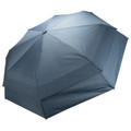 Steel blue vented compact umbrella with windproof canopy design and eight reinforced panels