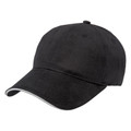 Premium Soft Sandwich Peak Cap - Black/Chalk White Premium Soft Sandwich Peak Cap - Black/Chalk White