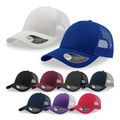 Atlantis Trapper trucker caps in white, royal blue, black, burgundy, charcoal, navy, purple and red with mesh back panels and curved visor